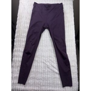 Athleta Women's Small Accelerate 7/8 Tight Maroon Zip Pocket Gym Run Yoga